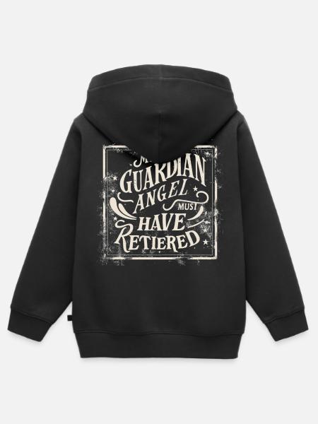 Engel - Kinder Premium Organic Zip Hoodie - Schwarz