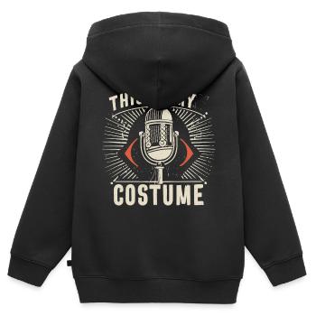 Mikrofon - Kinder Premium Organic Zip Hoodie - Schwarz - Hinten - AI Model Kid Male (0cm)