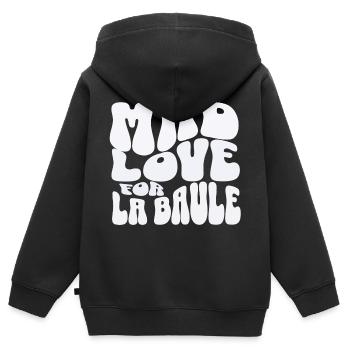 Wahnsinnige Liebe zu La Baule 2 - Kinder Premium Organic Zip Hoodie - Schwarz - Hinten - AI Model Kid Male (0cm)