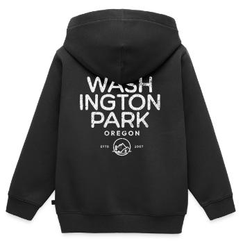 Washington Park, Oregon - Kinder Premium Organic Zip Hoodie - Schwarz - Hinten - AI Model Kid Male (0cm)