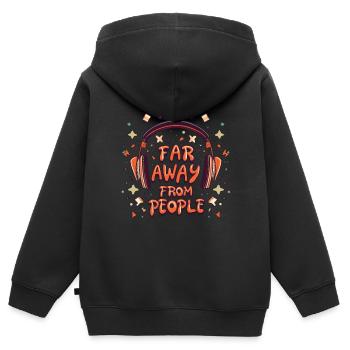 Gaming - Kinder Premium Organic Zip Hoodie - Schwarz - Hinten - AI Model Kid Male (0cm)