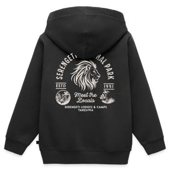 Serengeti Lodges und Camps Tansania - Kinder Premium Organic Zip Hoodie - Schwarz - Hinten - AI Model Kid Male (0cm)