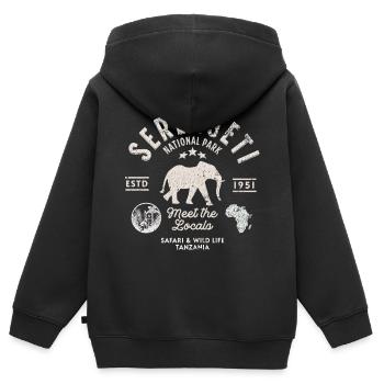 Serengeti Nationalpark Safari Tansania - Kinder Premium Organic Zip Hoodie - Schwarz - Hinten - AI Model Kid Male (0cm)