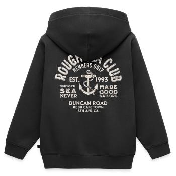 Rough Sea Club Kapstadt - Kinder Premium Organic Zip Hoodie - Schwarz - Hinten - AI Model Kid Male (0cm)