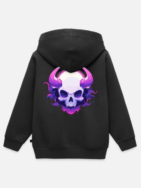Beelzebub - Kinder Premium Organic Zip Hoodie - Schwarz