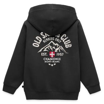 Alter Skiclub Chamonix - Kinder Premium Organic Zip Hoodie - Schwarz - Hinten - AI Model Kid Male (0cm)