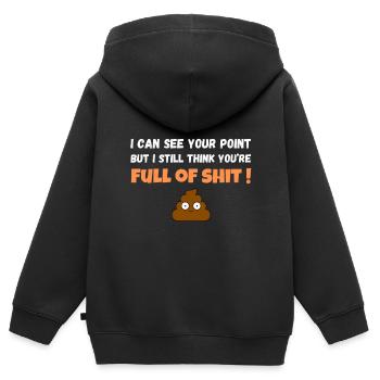 Point de vue - Sweat Premium à capuche zippé enfant bio - noir - Dos - AI Model Kid Male (0cm)