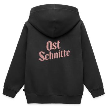 Ost Schnitte - Stolze Frau Aus Ostdeutschland - Kinder Premium Organic Zip Hoodie - Schwarz - Hinten - AI Model Kid Male (0cm)