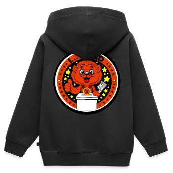 Je... Voté - Sweat Premium à capuche zippé enfant bio - noir - Dos - AI Model Kid Male (0cm)