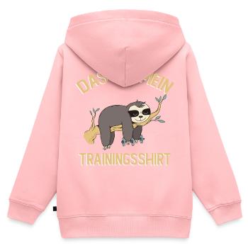 Das Ist Mein Trainingsshirt - Kinder Premium Organic Zip Hoodie - Rosa - Hinten - AI Model Kid Female (0cm)