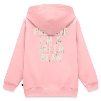 Grüne Bohnen - Kinder Premium Organic Zip Hoodie - Rosa - Hinten - AI Model Kid Female (0cm)