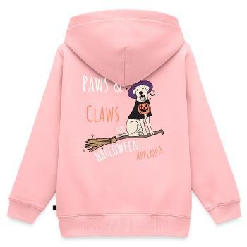 HALLOWEEN - Paws & Claws for Applause - Kinder Premium Organic Zip Hoodie - Rosa - Hinten - AI Model Kid Female (0cm)