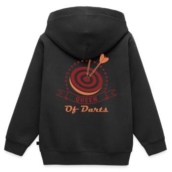 Darts Crew Geschenk Spruch Darts Wurfspieß Sport - Kinder Premium Organic Zip Hoodie - Schwarz - Hinten - AI Model Kid Male (0cm)