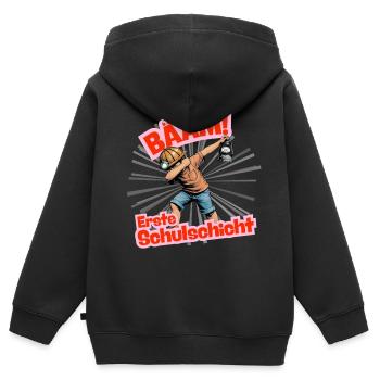 Erste Klasse Schulkind Einschulung Ruhrpott - Kinder Premium Organic Zip Hoodie - Schwarz - Hinten - AI Model Kid Male (0cm)