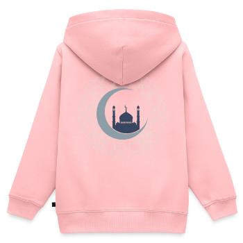 Islamic Art Mosque Crescent Moon Elegant - Kids Premium Organic Zip-up Hoodie - rose - Back - AI Model Kid Female (0cm)
