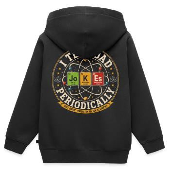 I Tell Dad Jokes Periodically | Humour Science - Kids Premium Organic Zip-up Hoodie - black - Back - AI Model Kid Male (0cm)