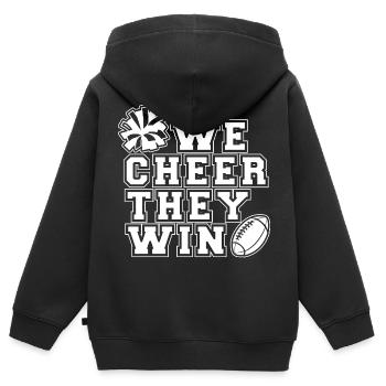 Nous encourageons Tey Win Cheerleader Sport Style Rétro - Sweat Premium à capuche zippé enfant bio - noir - Dos - AI Model Kid Male (0cm)