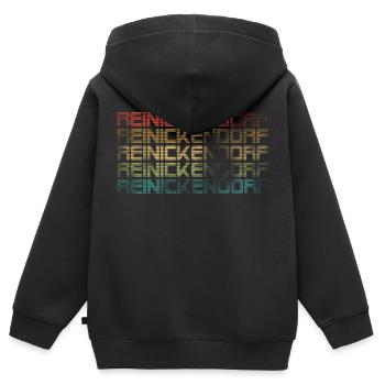 Berlin Reinickendorf - Used Look - Kinder Premium Organic Zip Hoodie - Schwarz - Hinten - AI Model Kid Male (0cm)