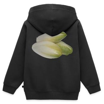 salat salad lettuce halloween gemuese vegetables12 - Kinder Premium Organic Zip Hoodie - Schwarz - Hinten - AI Model Kid Male (0cm)
