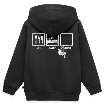 grimper grimpeur cadeau bouldering bouldering - Sweat Premium à capuche zippé enfant bio - noir - Dos - AI Model Kid Male (0cm)