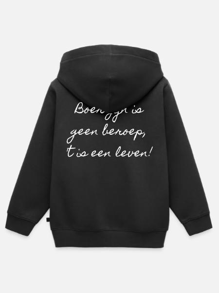 Landwirt zu sein ist kein Beruf, es ist ein Leben! - Kinder Premium Organic Zip Hoodie - Schwarz