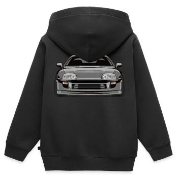legends never die Supra MKIV - Kinder Premium Organic Zip Hoodie - Schwarz - Hinten - AI Model Kid Male (0cm)