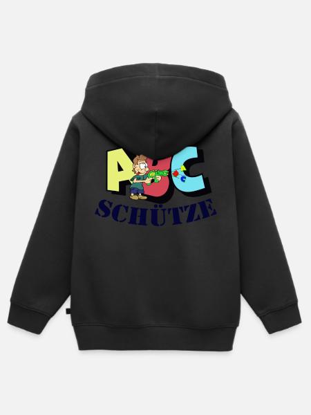 ABC Schütze - Kinder Premium Organic Zip Hoodie - Schwarz