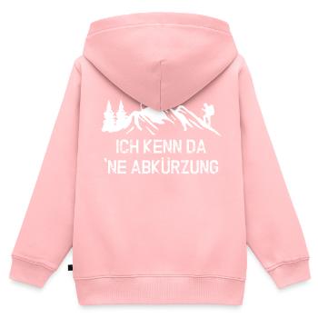 Wanderer - lustige Abkürzung - Kinder Premium Organic Zip Hoodie - Rosa - Hinten - AI Model Kid Female (0cm)