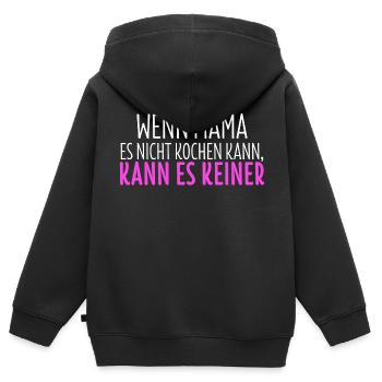 Koch TShirt Kochen Köchin Kochkunst Geschenk - Kinder Premium Organic Zip Hoodie - Schwarz - Hinten - AI Model Kid Male (0cm)