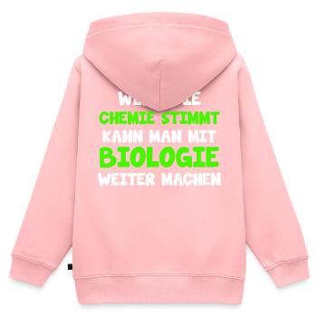 Biologe TShirt Biologie Student Biochemie Geschenk - Kinder Premium Organic Zip Hoodie - Rosa - Hinten - AI Model Kid Female (0cm)