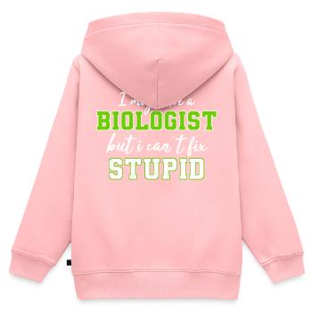Biologe TShirt Biologie Student Biochemie Geschenk - Kinder Premium Organic Zip Hoodie - Rosa - Hinten - AI Model Kid Female (0cm)