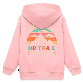 Kein Berg zu hoch, kein Weg zu lang - Kinder Premium Organic Zip Hoodie - Rosa - Hinten - AI Model Kid Female (0cm)