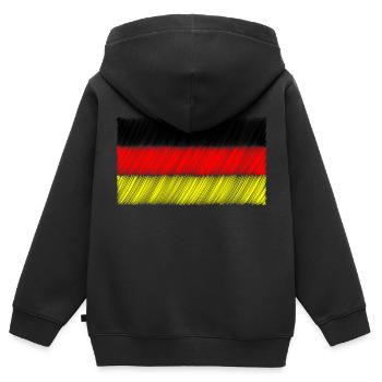 Deutschlandfahne Deutschlandflagge Weltmeister - Kinder Premium Organic Zip Hoodie - Schwarz - Hinten - AI Model Kid Male (0cm)