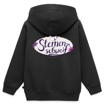 Sternenschweif Klassisches Logo Mit Einhorn - Kinder Premium Organic Zip Hoodie - Schwarz - Hinten - AI Model Kid Male (0cm)