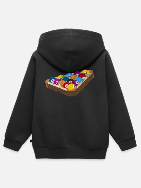 Billardkugeln Geschenk Billiardkugeln Billard - Kinder Premium Organic Zip Hoodie - Schwarz