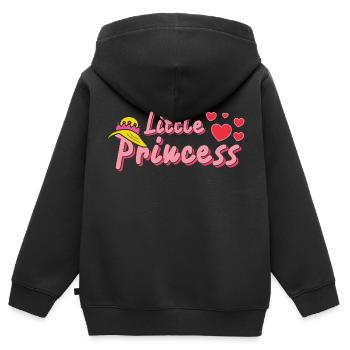 Little princess t-shirt for little girl - Kids Premium Organic Zip-up Hoodie - black - Back - AI Model Kid Male (0cm)