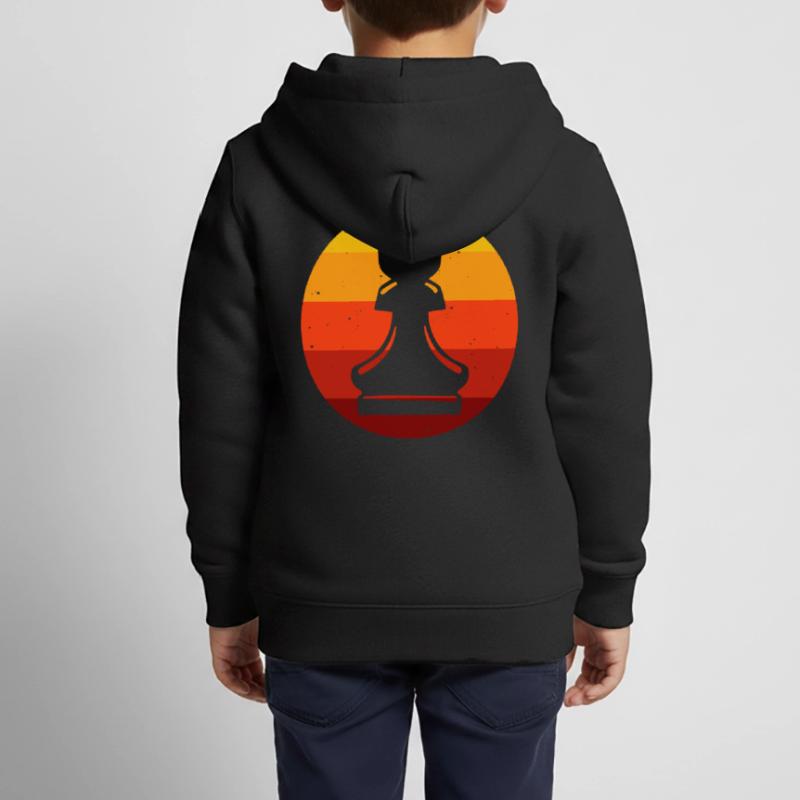 Échecs de jeu d’échecs de jeu d’échecs Sweat Premium à capuche zippé enfant bio