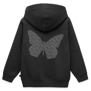 Papillon papillon - Sweat Premium à capuche zippé enfant bio - noir - Dos - AI Model Kid Male (0cm)