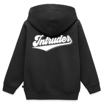 Intruder | Eindringling | Farben änderbar - Kinder Premium Organic Zip Hoodie - Schwarz - Hinten - AI Model Kid Male (0cm)