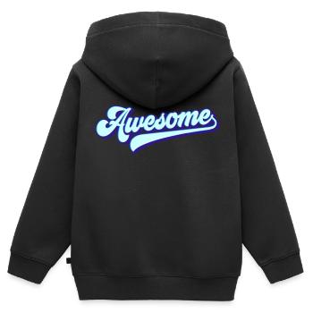 Awesome | Colors change - Kids Premium Organic Zip-up Hoodie - black - Back - AI Model Kid Male (0cm)