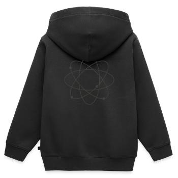 Atom - Kinder Premium Organic Zip Hoodie - Schwarz - Hinten - AI Model Kid Male (0cm)