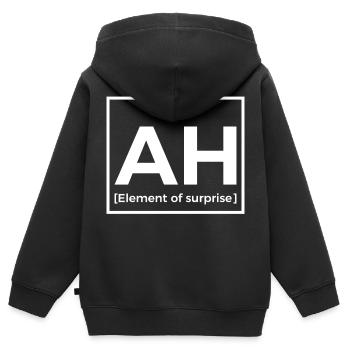 De surprise - Tableau périodique - Sweat Premium à capuche zippé enfant bio - noir - Dos - AI Model Kid Male (0cm)