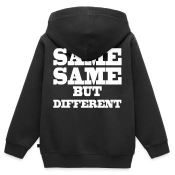 Same Same but Different - Kinder Premium Organic Zip Hoodie - Schwarz - Hinten - AI Model Kid Male (0cm)