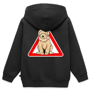 Labradoodle Goldendoodle Doodle Dog - Kids Premium Organic Zip-up Hoodie - black - Back - AI Model Kid Male (0cm)