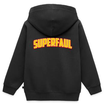 Superfaul Shirt - Entspannung mit Stil - Kinder Premium Organic Zip Hoodie - Schwarz - Hinten - AI Model Kid Male (0cm)