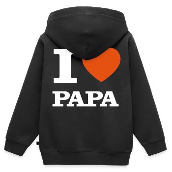 I love dad father's day father son daughter child - Kids Premium Organic Zip-up Hoodie - black - Back - AI Model Kid Male (0cm)