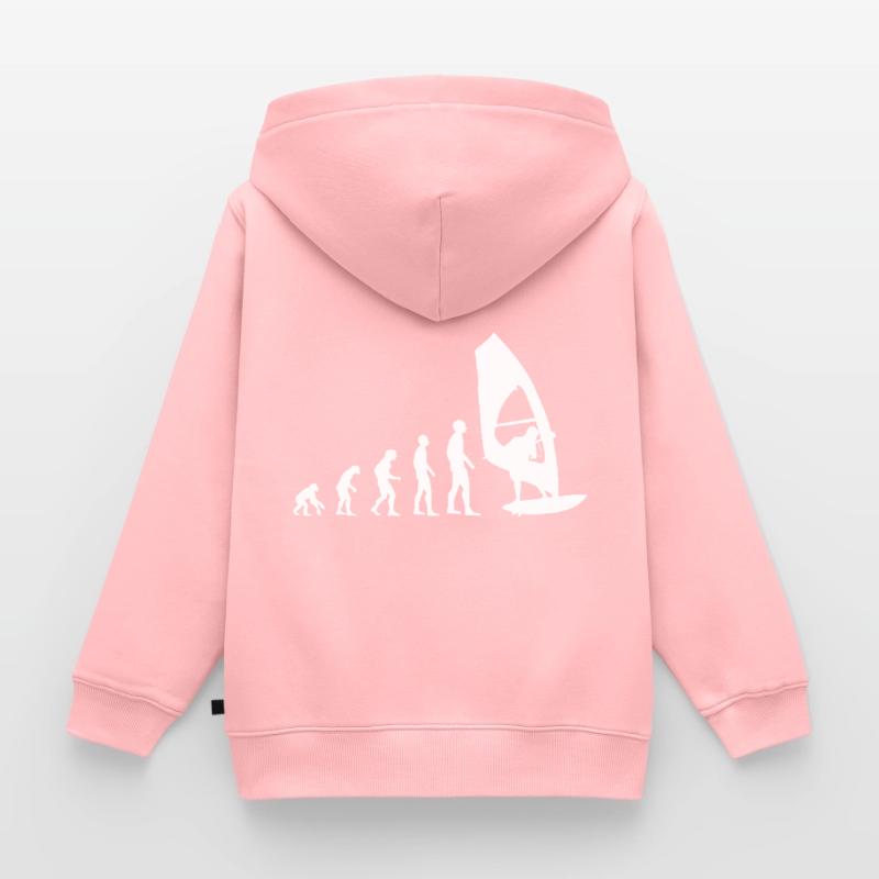 Planche à voile Planche à voile Evolution Surf de windsurffer Surf Sweat Premium à capuche zippé enfant bio