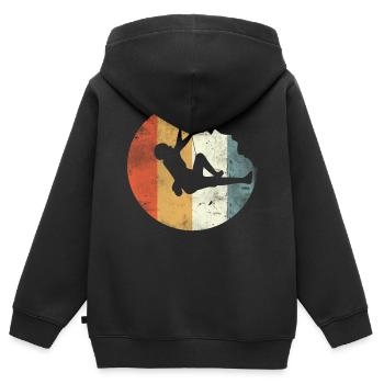grimper grimpeur cadeau bouldering bouldering - Sweat Premium à capuche zippé enfant bio - noir - Dos - AI Model Kid Male (0cm)