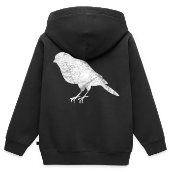 Vogel Vogelbesitzer Geschenk Vögel Raubvogel - Kinder Premium Organic Zip Hoodie - Schwarz - Hinten - AI Model Kid Male (0cm)