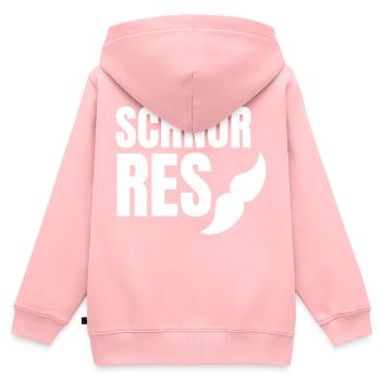 Schnorres - Kinder Premium Organic Zip Hoodie - Rosa - Hinten - AI Model Kid Female (0cm)
